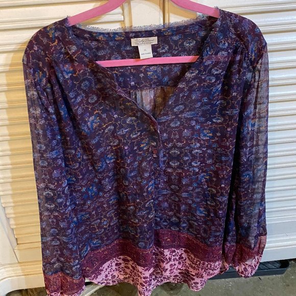 Lucky Brand shirt in shades of plum size XL